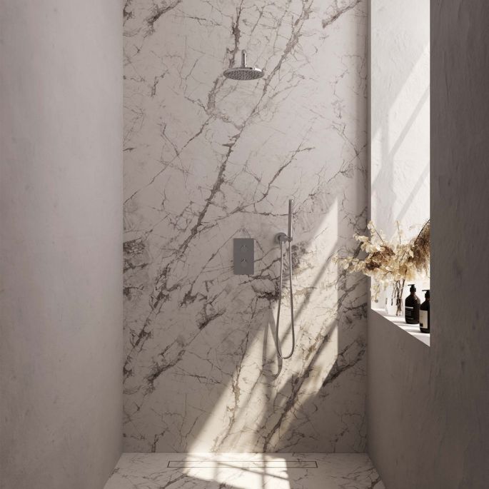 Brauer Carving 5-CE-123 thermostatische inbouw regendouche 3-weg omstelling SET 27 chroom