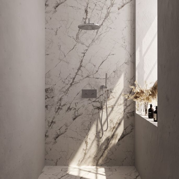 Brauer Carving 5-CE-187 thermostatische inbouw regendouche met drukknoppen SET 52 chroom