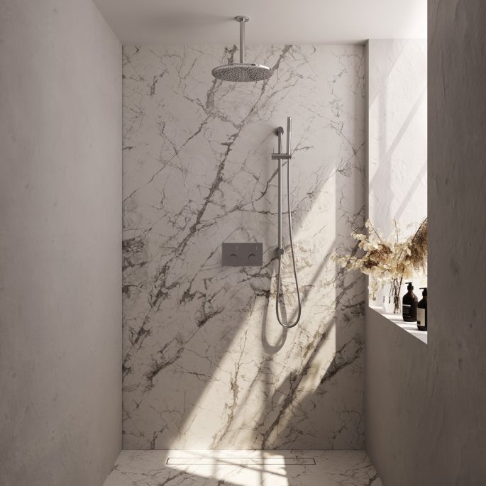 Brauer Carving 5-CE-201 thermostatische inbouw regendouche met drukknoppen SET 66 chroom