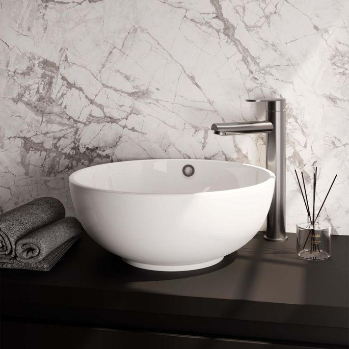 Brauer Edition 5-NG-002-HD3 verhoogde opbouw wastafelmengkraan model C RVS geborsteld PVD