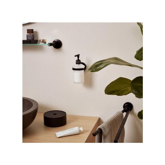 Haceka Aspen 1209518 2-lids handdoekhouder 430mm mat zwart