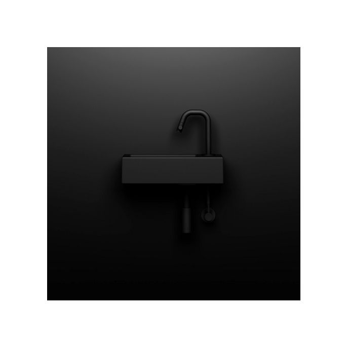 Clou InBe IB064500121 design hoekstopkraan type 1, rond, met knelmoer en krimpkous, mat zwart