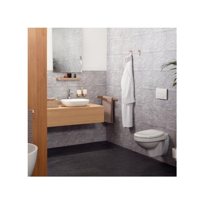 Haceka Aline 1208665 closetborstel wit keramiek/ geborsteld goud