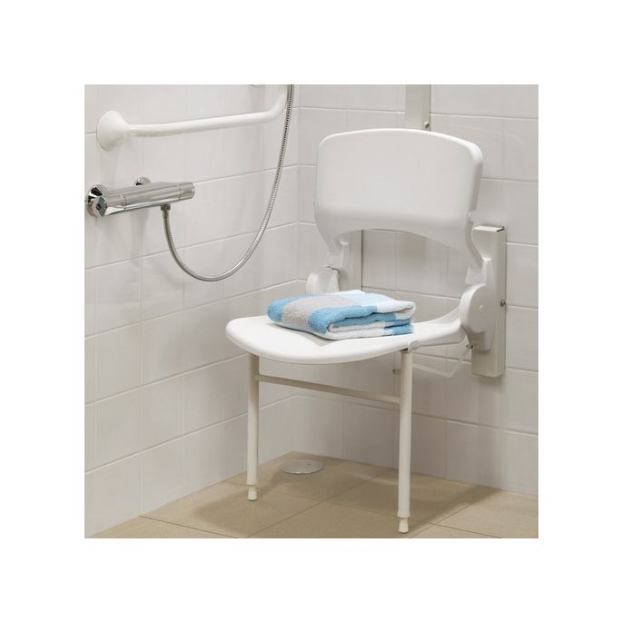 Handicare (Linido) LI2214201408 hulppootset voor douchezitting RVS gecoat creme-wit (OUTLET)