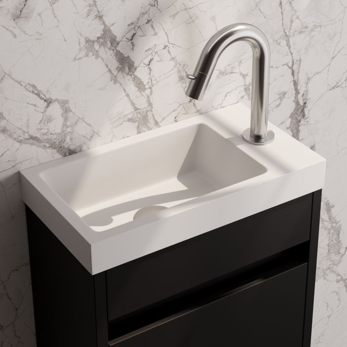 Brauer Edition 5-NG-320 opbouw fonteinkraan met gebogen uitloop RVS geborsteld PVD