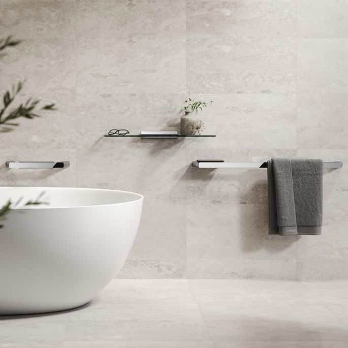 Geesa Shift Chrome 919901-02 planchet met transparant glas chroom