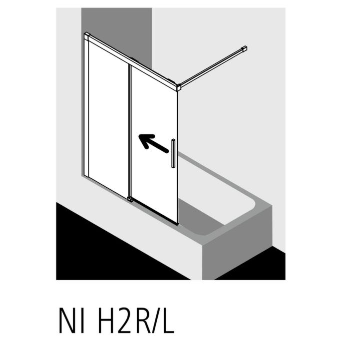 Kermi 2535893 glasafdichting deurdeel verticaal rechts 200cm