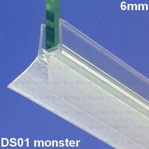 Exa-Lent Universal Probenstück Duschgummi Typ DS01 - 2cm lang und geeignet für Glasstärke 6mm - 2 Klappen