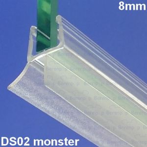 Exa-Lent Universal Probenstück Duschgummi Typ DS02 - 2cm lang und geeignet für Glasdicke 8mm - 2 Klappen