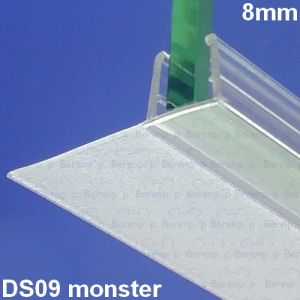 Exa-Lent Universal Probenstück Duschgummi Typ DS09 - 2cm Länge und geeignet für Glasdicke 8mm - 1 Klappe horizontal