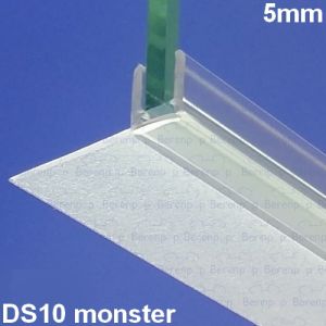 Exa-Lent Universal Probenstück Duschgummi Typ DS10 - 2cm lang und geeignet für Glasdicke 5mm - 1 Klappe horizontal