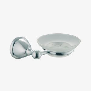 Fima Carlo Frattini Style F60432SN zeephouder wit gesatineerd glas/ geborsteld nikkel