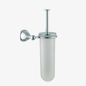 Fima Carlo Frattini Style F60461BR toiletborstelgarnituur wit gesatineerd glas/ brons