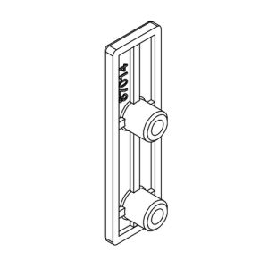 HSK Kienle E100311-O-41 achterplaat voor wandhouder boven, chroom