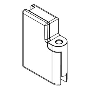 HSK Kienle E100312-OR-90 Glashalter oben rechts, Edelstahllook