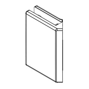 HSK Kienle E100314-O-90 5-Eck-Beschlag oben, Edelstahllook