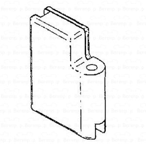 HSK Kienle E87312-3R scharnierdeel glashouder boven rechts, RVS-look *niet meer leverbaar*