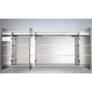 Hipp Design SPV 14050 aluminium spiegelkast 140x70cm met verticale LED banen en spiegelverwarming