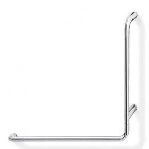 Inda Confort AH993CCU veiligheidssteun L-vorm rechts chroom/ zwart soft touch