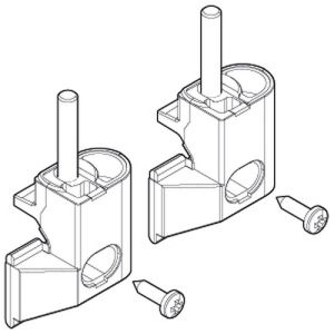 Novellini R02BJS01-68 Satz Scharnierteile Grau RAL 7046