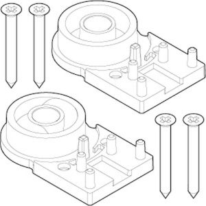 Novellini R02BNRA02-H scharnierdelenset zwart