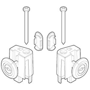 Novellini R07BJMO1-68 set of casters gray RAL 7046