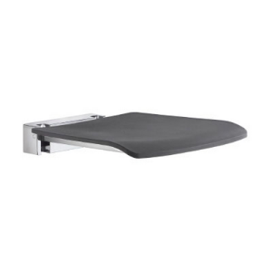 Smedbo Living Basic FK414 folding shower seat dark gray with chrome