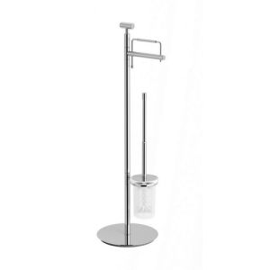 Woodynox WO70581 toiletstandaard (toiletborstelhouder + toiletrolhouder) chroom