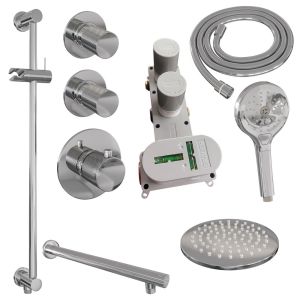 Brauer Carving 5-CE-115 thermostatische inbouw regendouche SET 19 chroom