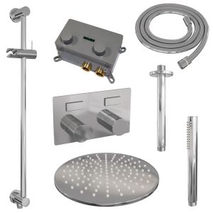 Brauer Carving 5-CE-201 thermostatische inbouw regendouche met drukknoppen SET 66 chroom