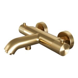 Brauer Carving 5-GG-085 body bath shower thermostatic faucet gold brushed PVD