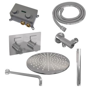 Brauer Edition 5-CE-163 thermostatische inbouw regendouche met drukknoppen SET 52 chroom
