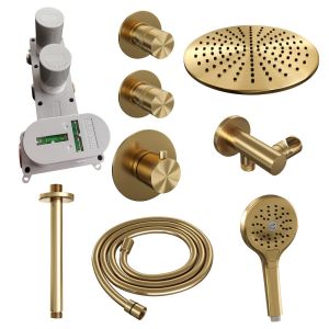 Brauer Edition 5-GG-031 thermostatische inbouw regendouche SET 12 goud geborsteld PVD