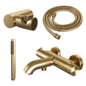 Brauer Edition 5-GG-041-3 body bath shower thermostatic mixer SET 03 gold brushed PVD