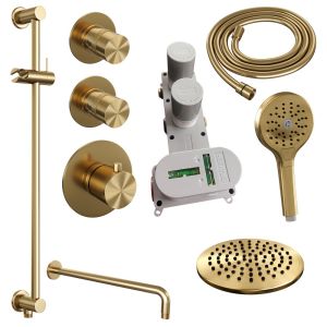 Brauer Edition 5-GG-080 thermostatische inbouw regendouche SET 21 goud geborsteld PVD