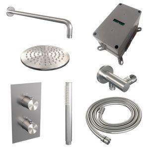 Brauer Edition 5-NG-050 thermostatische inbouw regendouche 3-weg omstelling SET 27 RVS geborsteld PVD