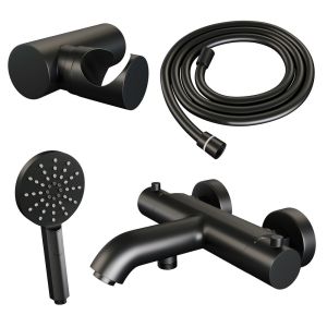 Brauer Edition 5-S-041-4 body bath shower thermostatic mixer SET 04 matt black