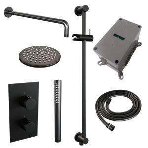 Brauer Edition 5-S-062 thermostatische inbouw regendouche 3-weg omstelling SET 39 mat zwart