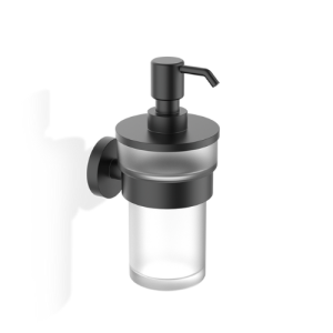 Decor Walther Basic 0530860 BA WSP zeepdispenser wit gesatineerd glas/ mat zwart
