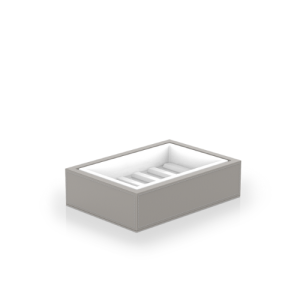 Decor Walther Brownie 0937349 BROWNIE STS zeepschaal kunstleder taupe/ porselein