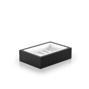 Decor Walther Brownie 0937360 BROWNIE STS zeepschaal kunstleder zwart/ porselein