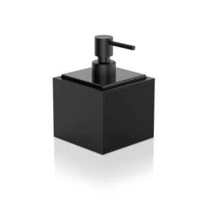 Decor Walther Brownie 0937860 BROWNIE SSP zeepdispenser staand kunstleder zwart/ porselein zwart