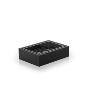 Decor Walther Brownie 0937960 BROWNIE STS zeepschaal kunstleder zwart/ zwart porselein