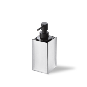 Decor Walther Nappa 0939050 NAPPA SSP zeepdispenser echt leer sneeuw wit/ mat zwart