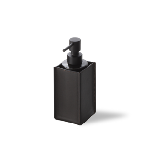 Decor Walther Nappa 0939090 NAPPA SSP zeepdispenser echt leer zwartbruin/ mat zwart