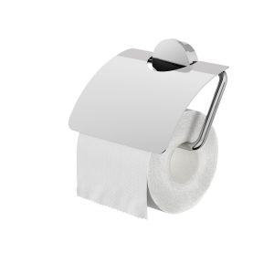 Geesa Opal Chrome 917208-02 toiletrolhouder met klep chroom