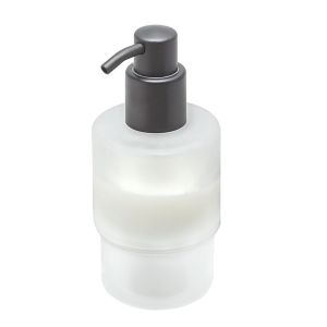 Geesa Nemox Brushed Metal Black - Opal Brushed Metal Black 91224712 zeepdispenser 200 ml zwart metaal geborsteld