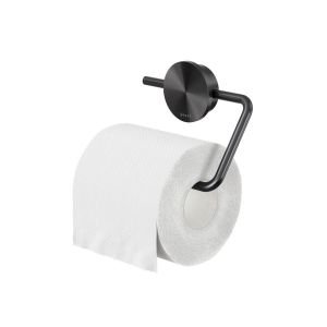 Geesa Opal Brushed Metal Black 917209-09 toiletrolhouder zonder klep zwart metaal geborsteld