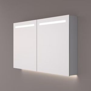 Hipp Design SPK 52060 luxe spiegelkast met horizontale LED banen en indirecte LED onder 60x70x14cm