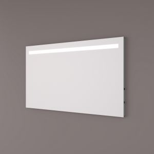 Hipp Design SPV 3030 spiegel 120x70cm met 1 horizontale LED baan, spiegelverwarming en stopcontact